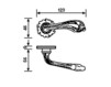 Door handle Valli Handles 2012 H 120 R8 Gold Classical / Historical 
