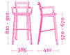 Bar stool Mobilsedia Inglese 2007 gaia queen 3 Contemporary / Modern
