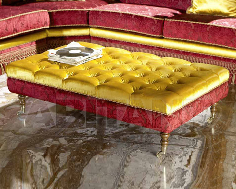 Buy Pouffe Domingo Salotti Classica ALONSO Pouf capitonné 95*65