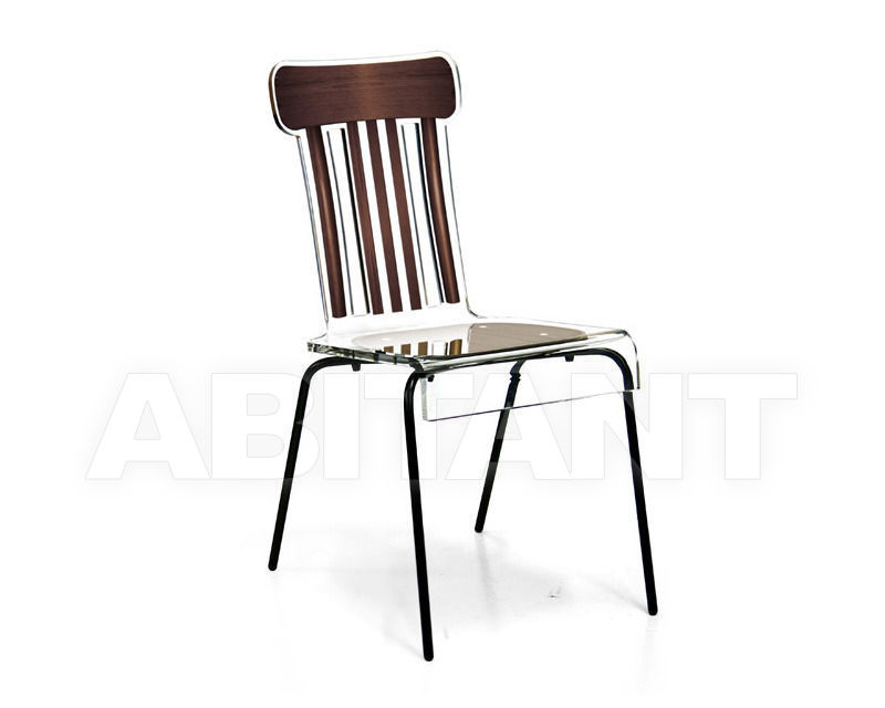 Buy Chair Acrila Bistrot Bistrot chair with metallic legs brown