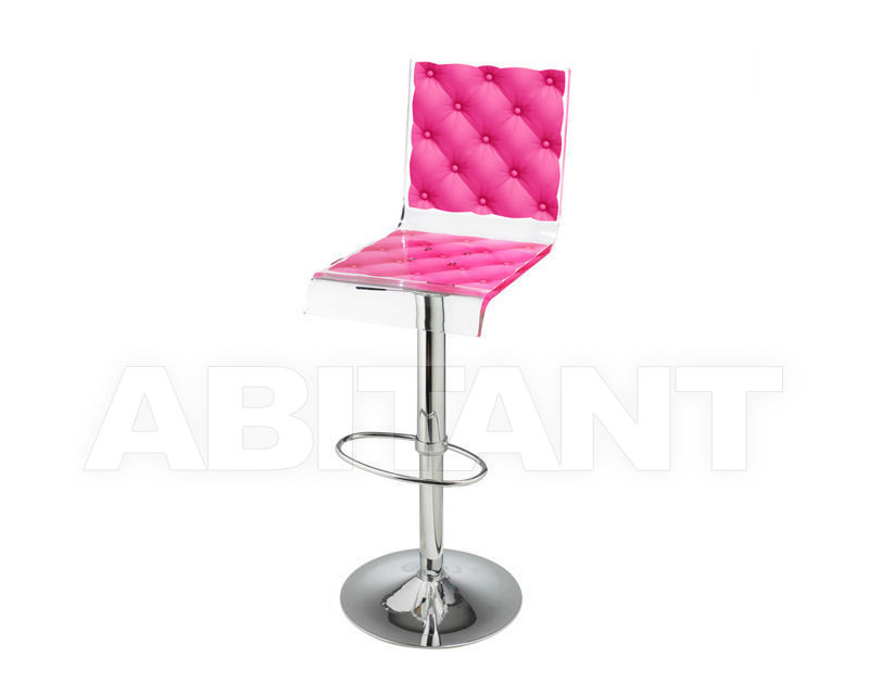 Buy Bar stool Acrila Capiton Capiton Bar stool pedestal leg pink