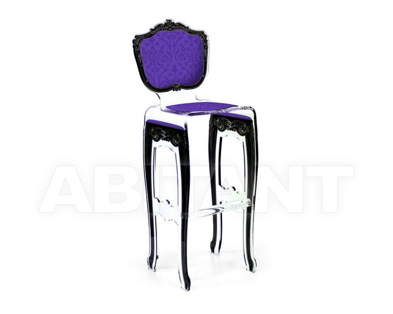 Buy Bar stool Acrila Baroque Full acrylic Baroque or Capiton Bar stool violette