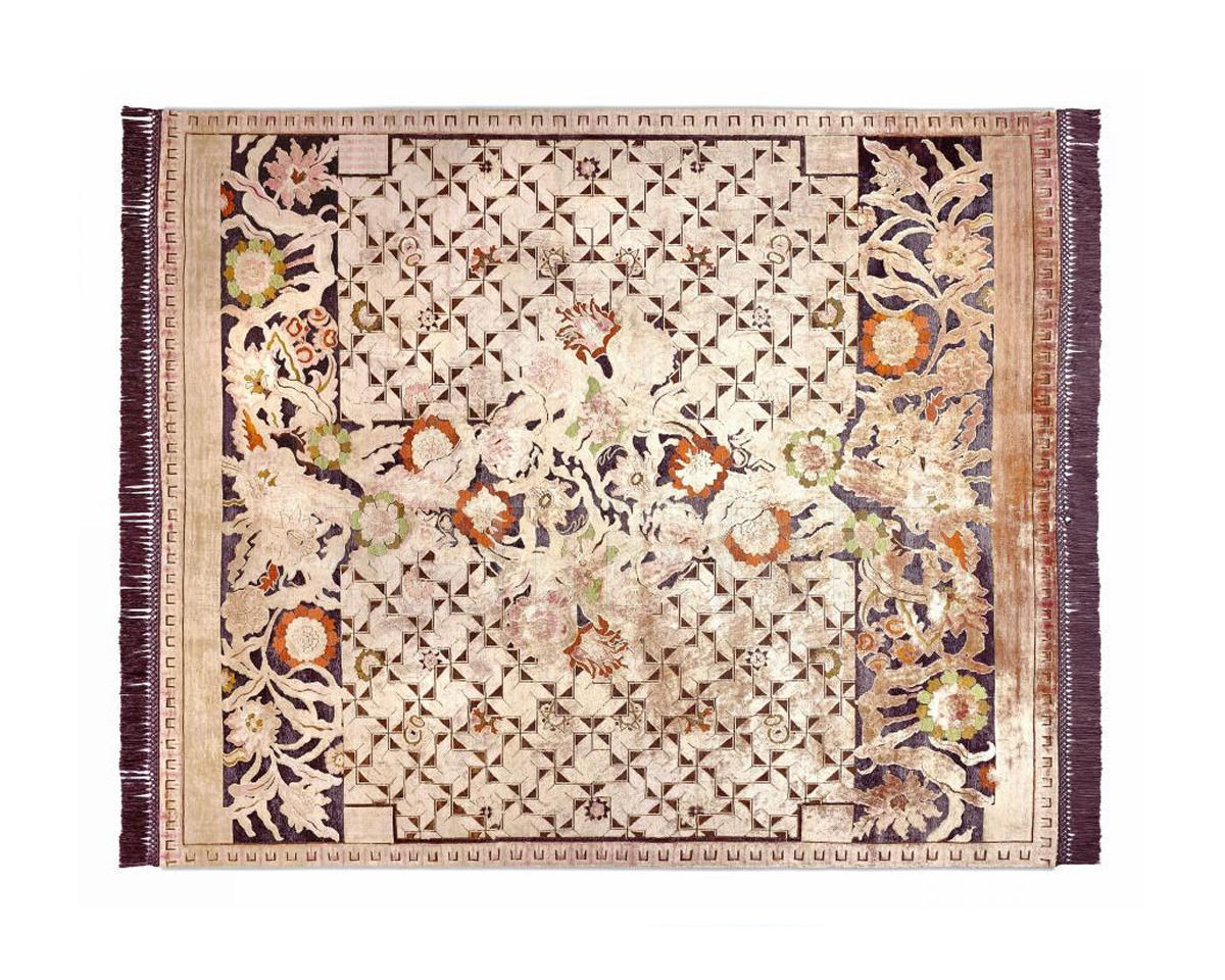 Buy Modern carpet Rug Star Oxidized Belle Époque Floral versus Geometrics | DeepPurple