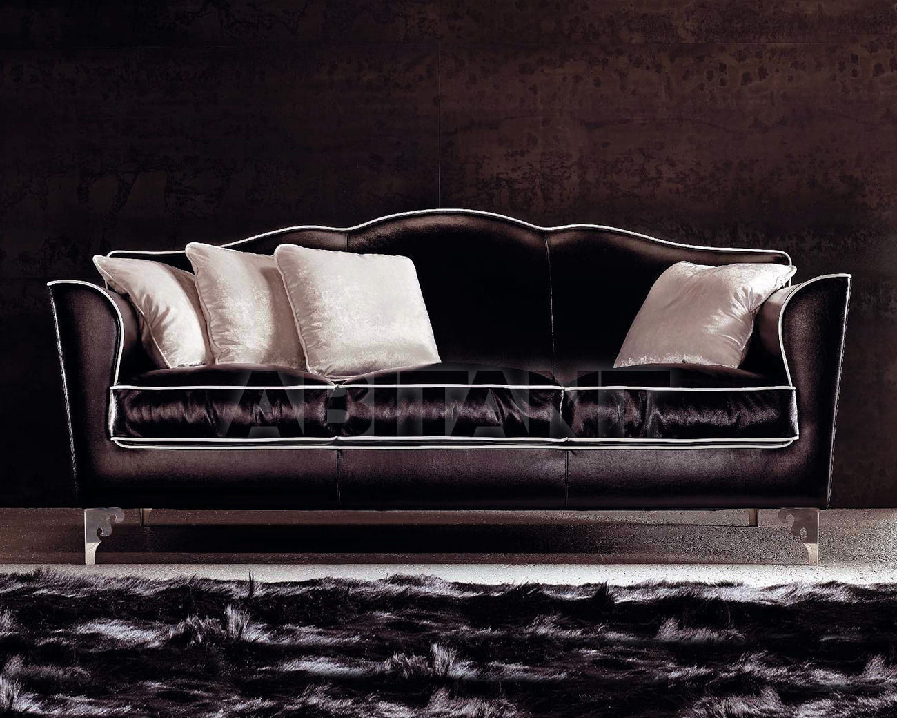 Sofa Lucrezia Black Siwa By Zandarin Silvano Divani E Poltrone
